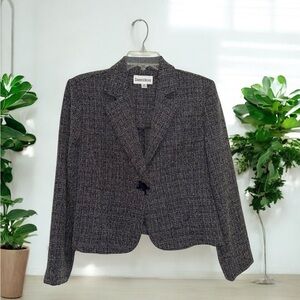 Danny & Nicole Women's Black Tweed Blazer